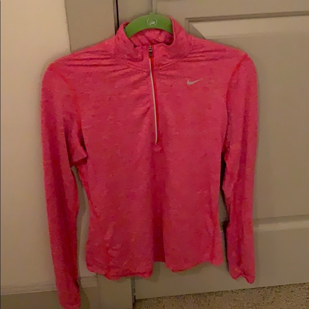 Nike red quarter zip running LIKE NEW!